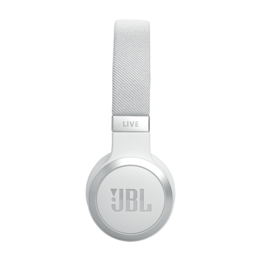 JBL Live 670NC - White - Wireless On-Ear Headphones with True Adaptive Noise Cancelling - Left